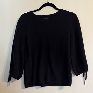 Banana Republic Navy blue Knit Sweater with Tie Sleeves M